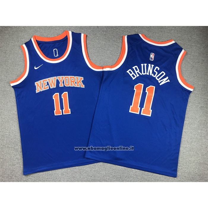 Maglia Bambino New York Knicks Jalen Brunson #11 Icon 2022-23 Blu